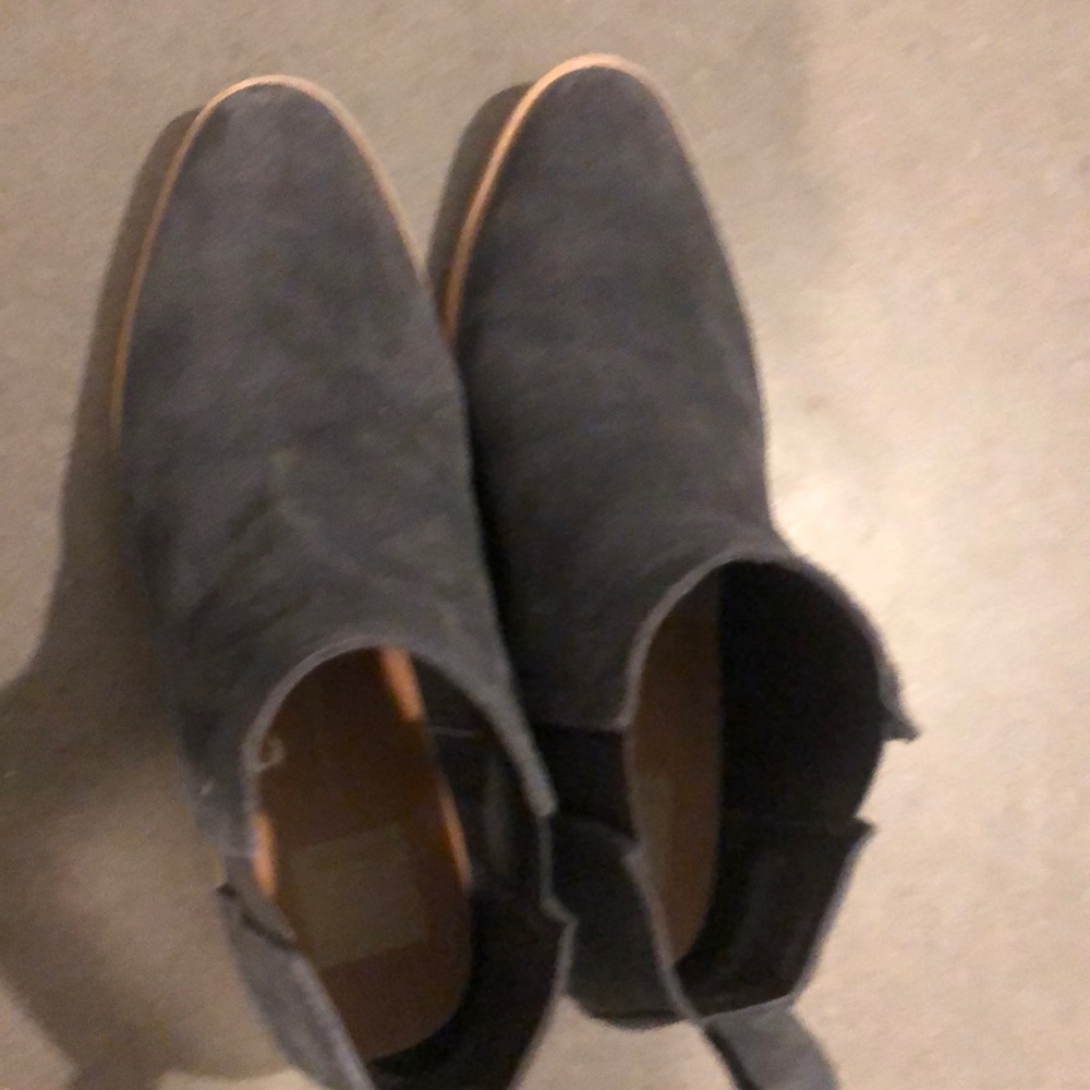 Olive grey/green suede ankle bootie- Dolce Vita